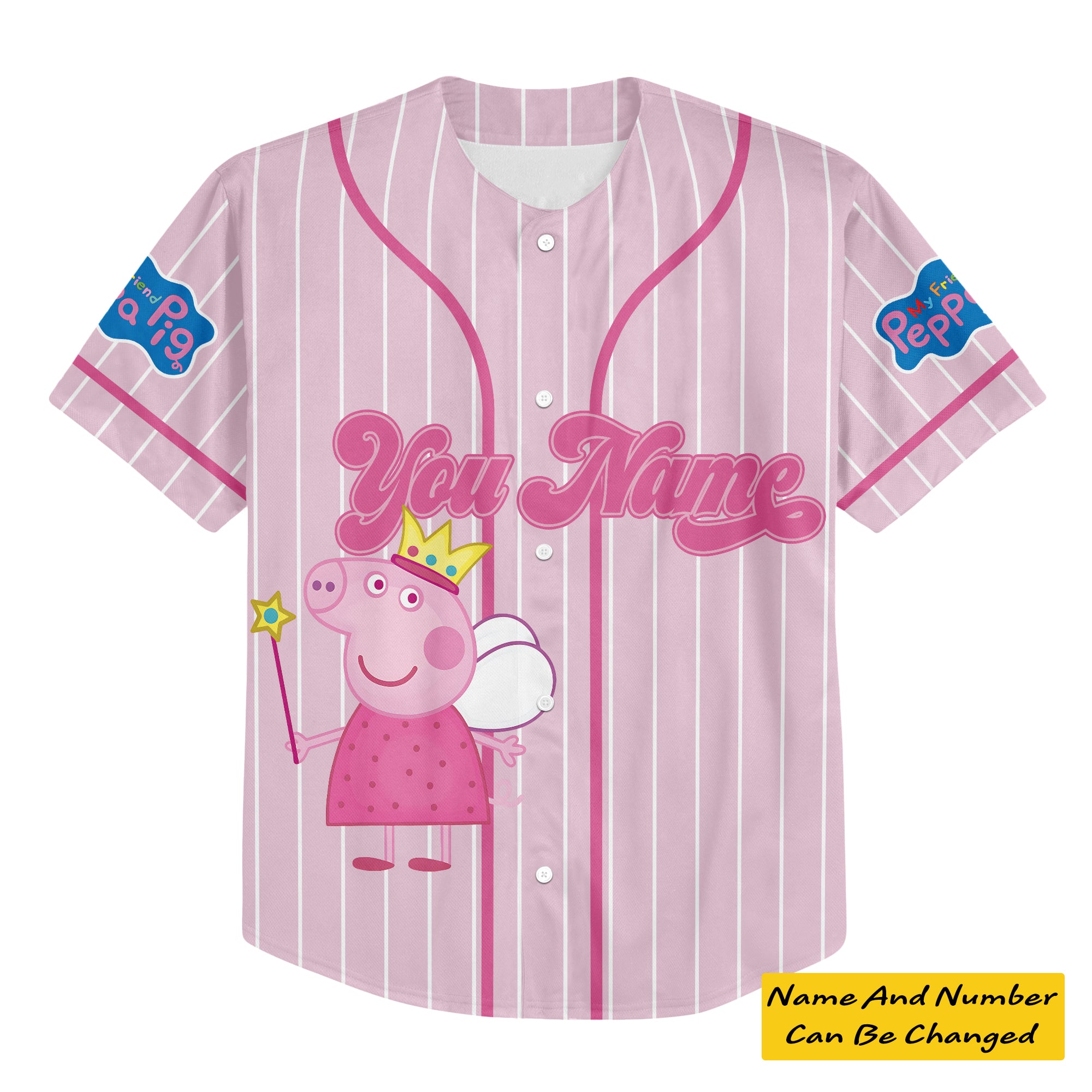 Personalized Peppa Pig Baseball Jersey