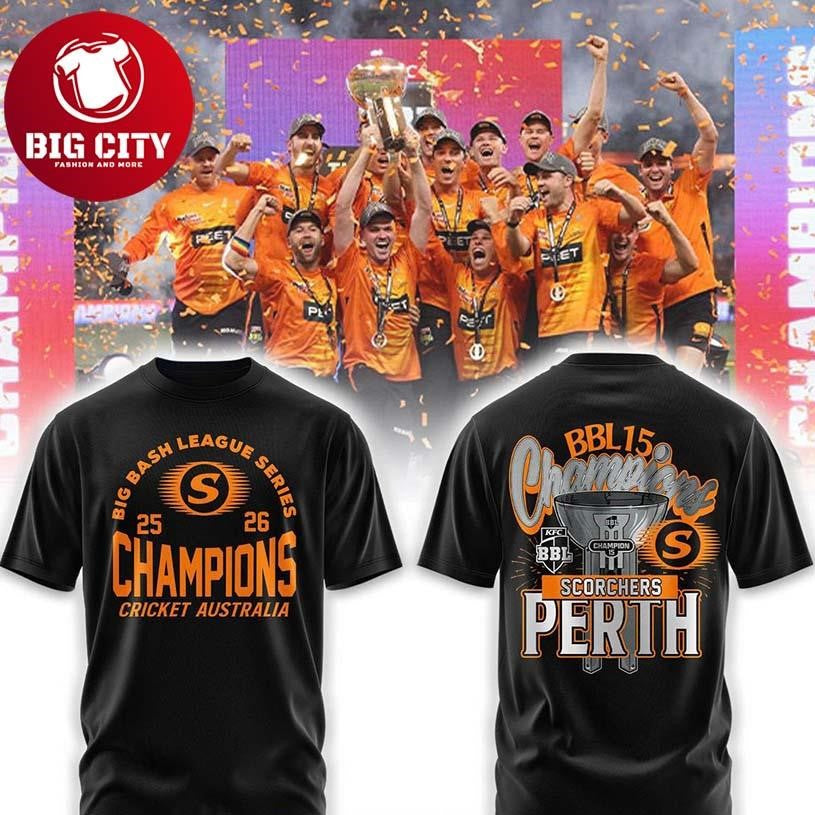 Perth Scorchers BBL Champions 2025-2026 Cricket Two Sided Shirt