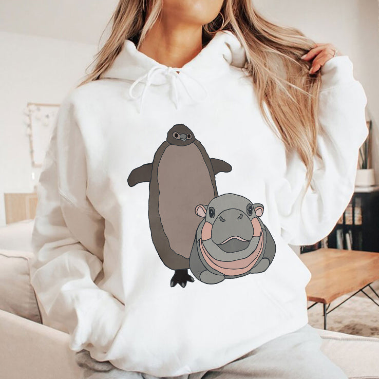 Pesto The Penguin And Moo Deng The Baby Hippo Shirt