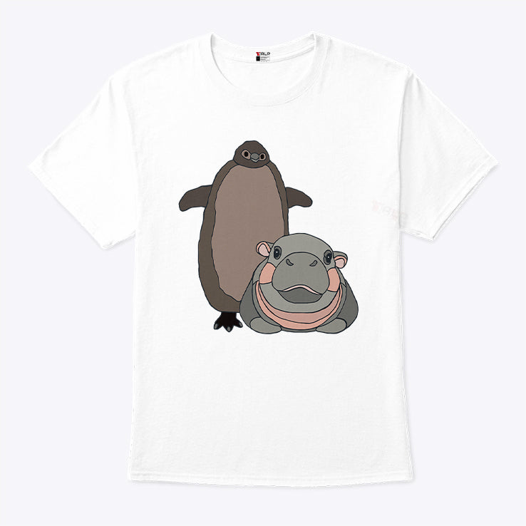 Pesto The Penguin And Moo Deng The Baby Hippo Shirt