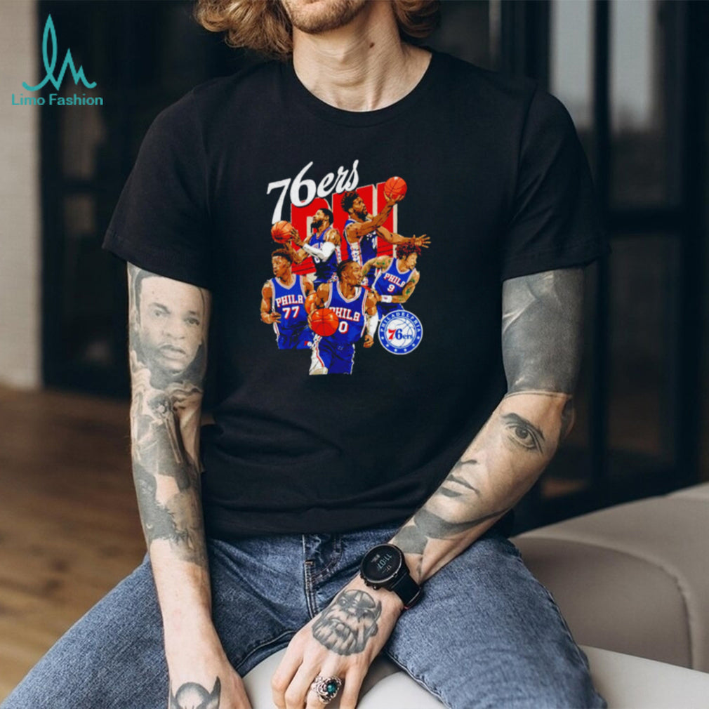 Philadelphia 76ers Team Montage Basketball Graphic T Shirt