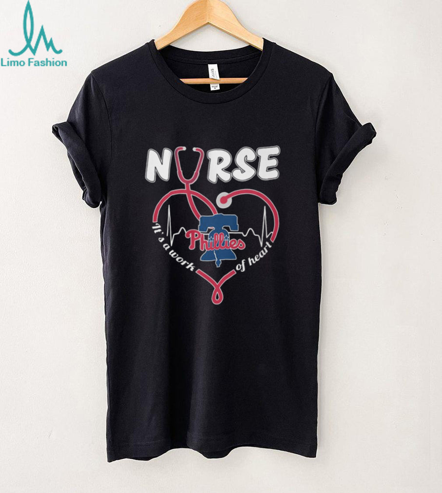 Philadelphia Baseball Nurse T Shirt Liberty Bell Heartbeat Stethoscope T Shirt