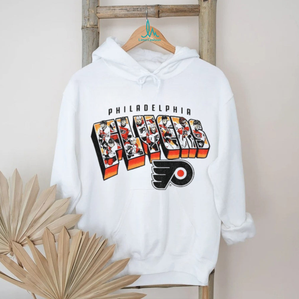 Philadelphia Flyers All Team Players NHL 2026 Typography Hockey T Shirt