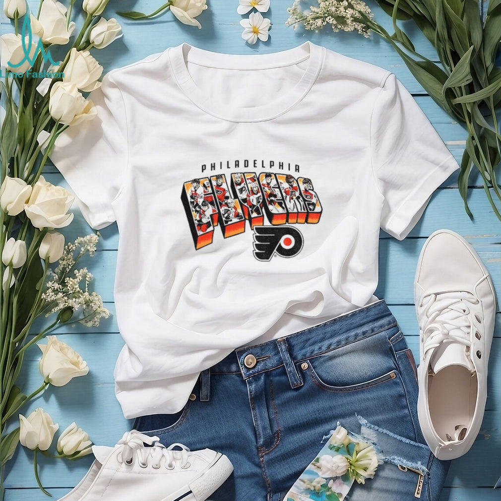 Philadelphia Flyers All Team Players NHL 2026 Typography Hockey T Shirt