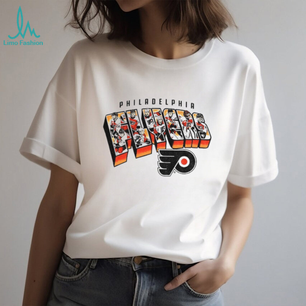 Philadelphia Flyers All Team Players NHL 2026 Typography Hockey T Shirt