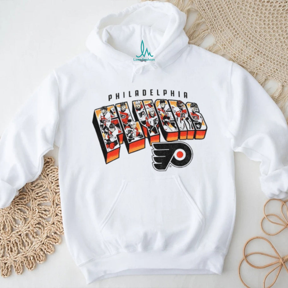 Philadelphia Flyers All Team Players NHL 2026 Typography Hockey T Shirt