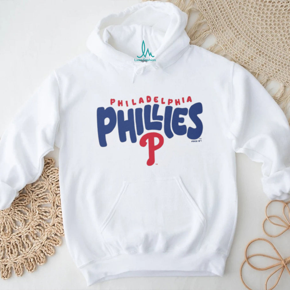 Philadelphia Phillies Red & Blue Script Oatmeal Heather T shirt