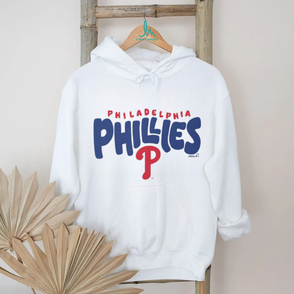 Philadelphia Phillies Red & Blue Script Oatmeal Heather T shirt