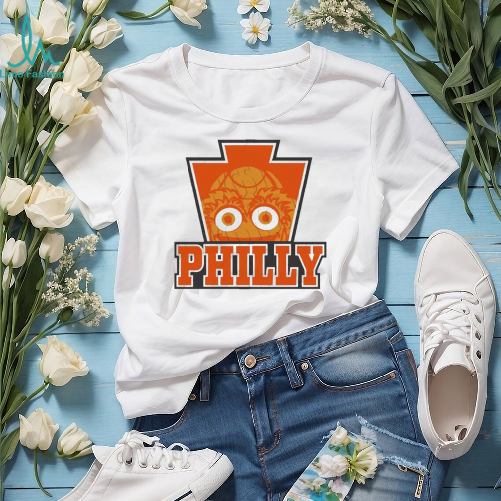 Philadelphia Philly Keystone Gritty Mascot Mascot Fan Apparel Retro Orange Men Women T Shirt
