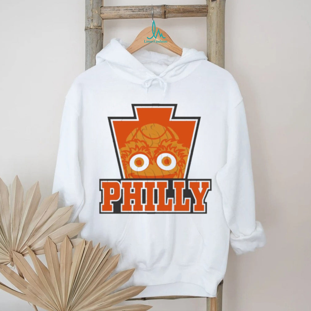 Philadelphia Philly Keystone Gritty Mascot Mascot Fan Apparel Retro Orange Men Women T Shirt