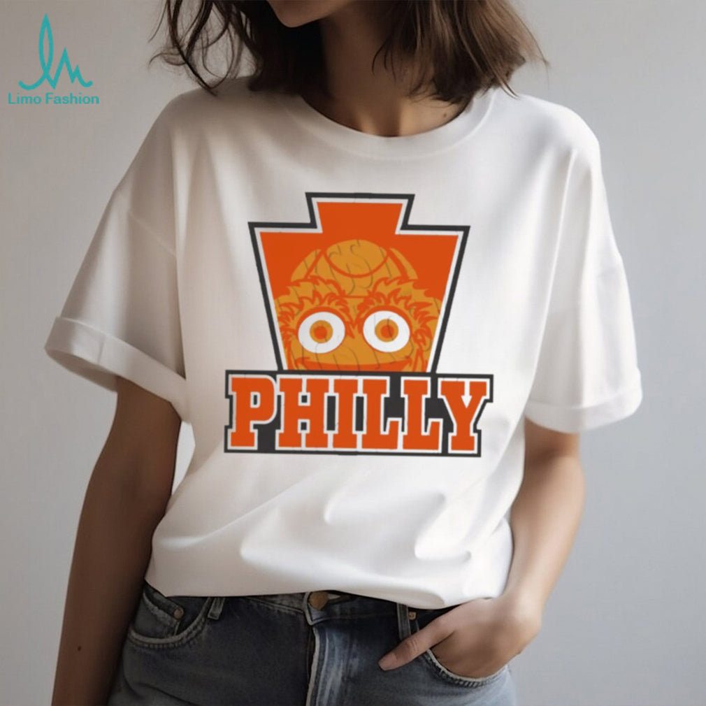 Philadelphia Philly Keystone Gritty Mascot Mascot Fan Apparel Retro Orange Men Women T Shirt