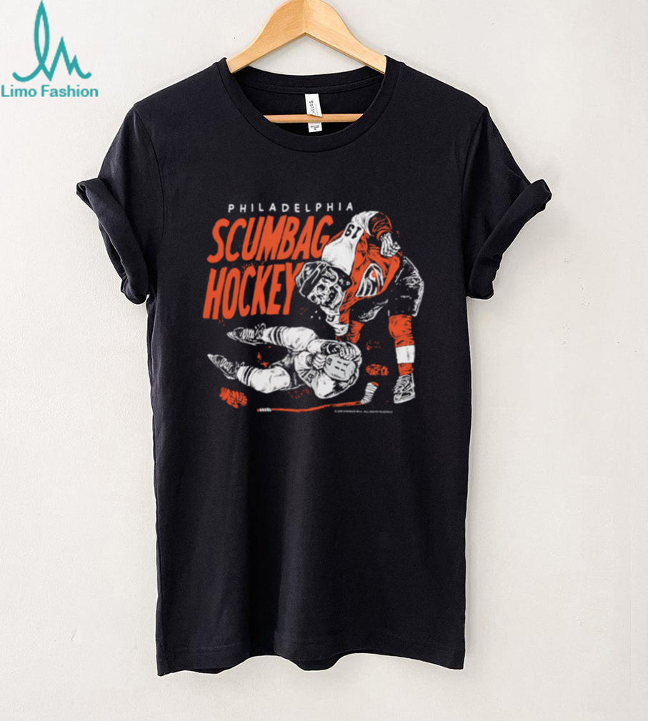 Philadelphia Scumbag Hockey Aggressive Vintage Style T Shirt