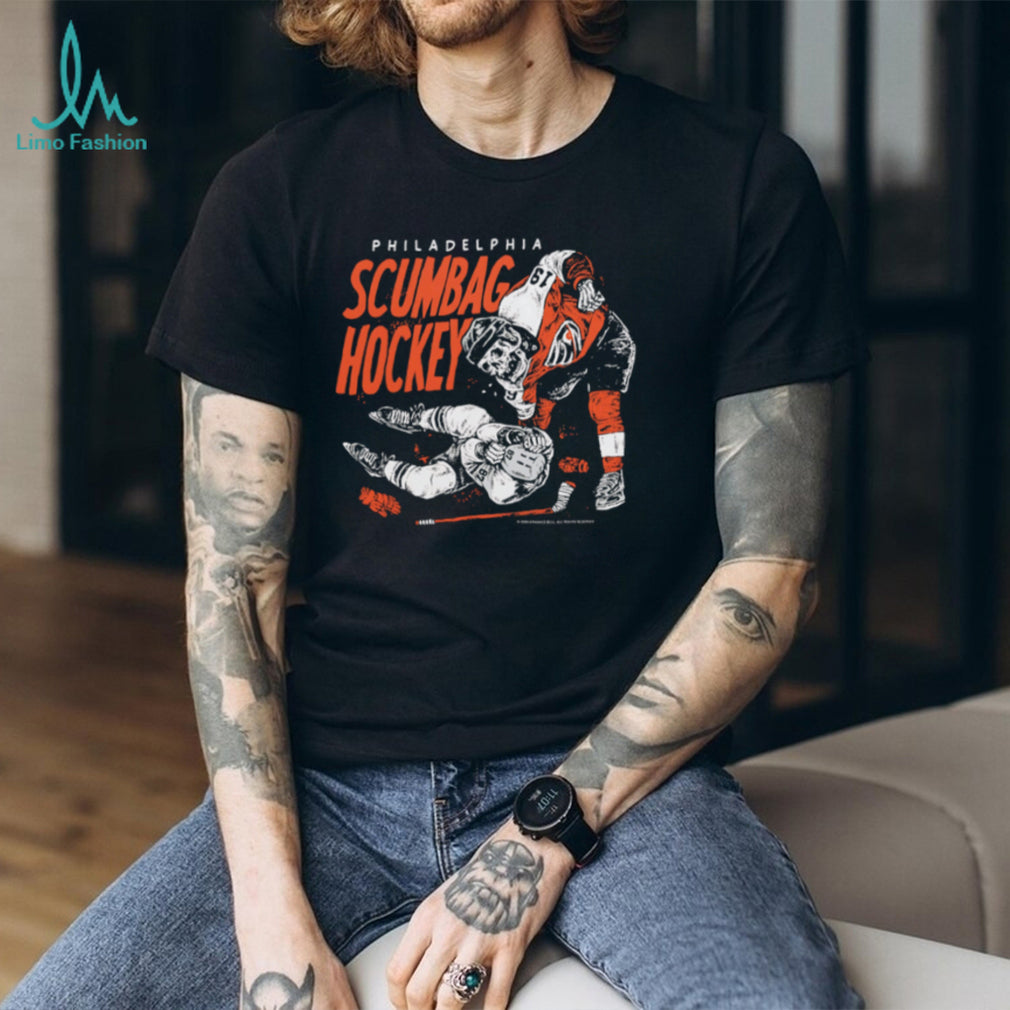 Philadelphia Scumbag Hockey Aggressive Vintage Style T Shirt