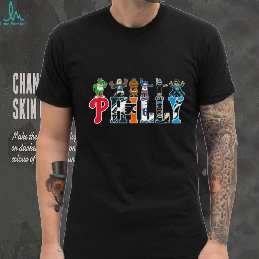 Philly Sports Mascots Philadelphia Teams Abbey Road Parody T Shirt