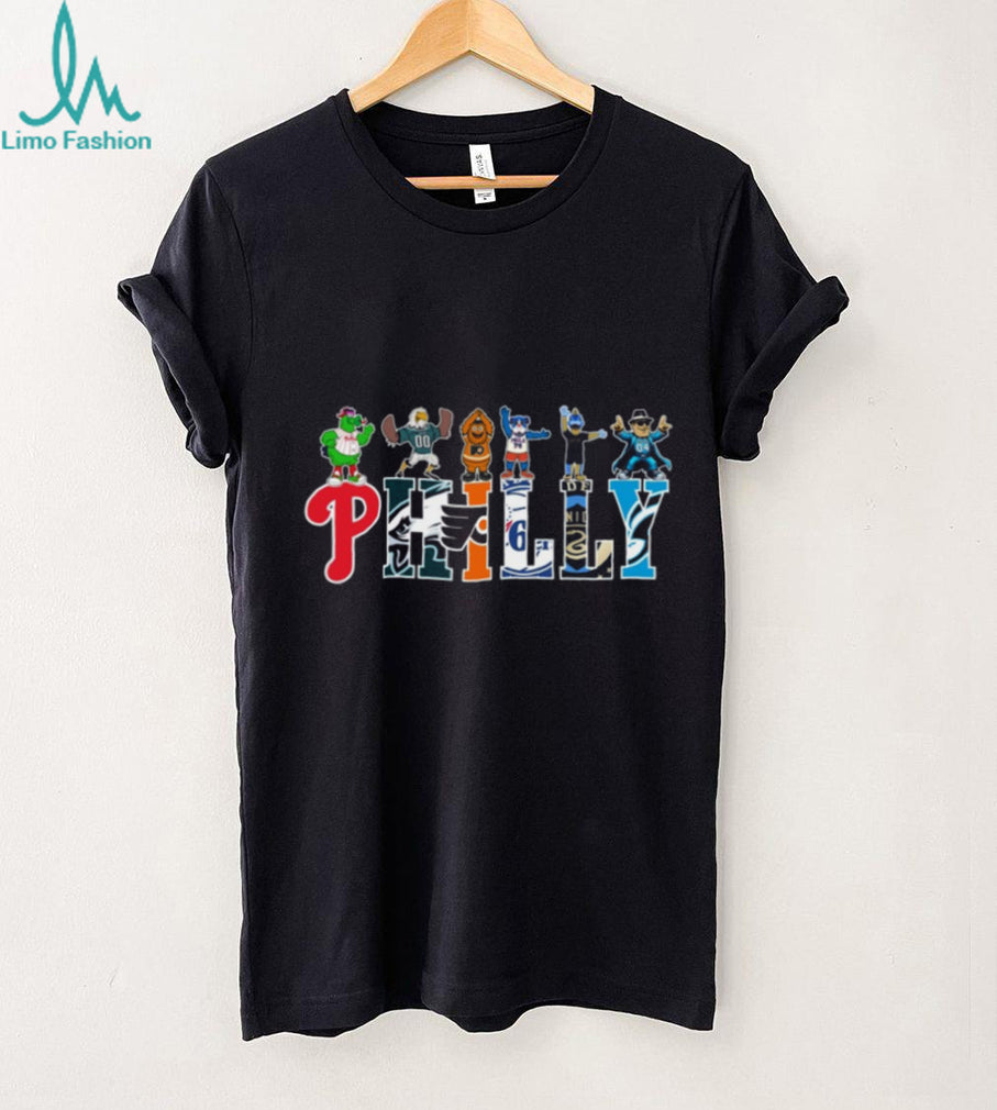 Philly Sports Mascots Philadelphia Teams Abbey Road Parody T Shirt