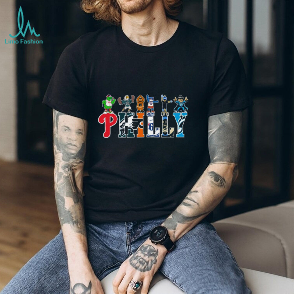 Philly Sports Mascots Philadelphia Teams Abbey Road Parody T Shirt