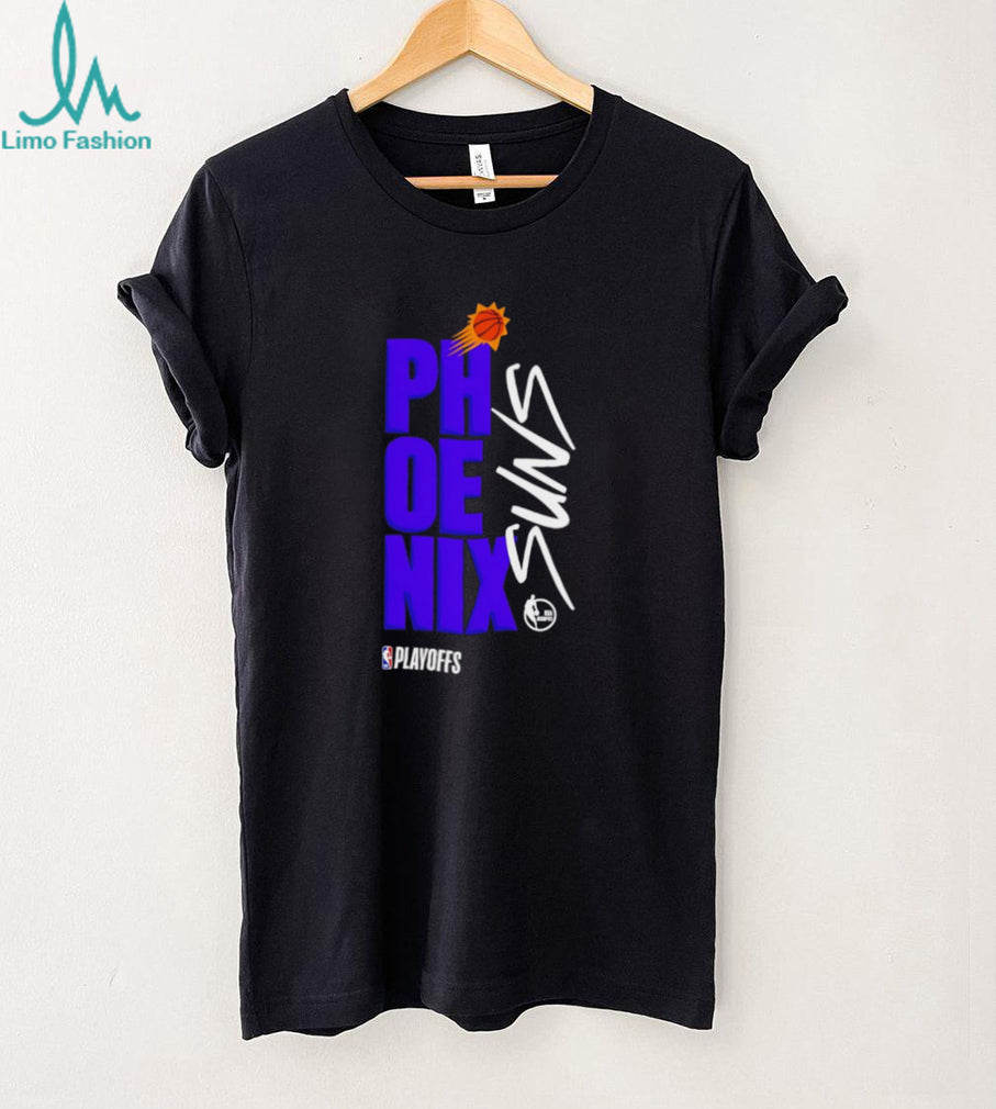 Phoenix Suns NBA Playoffs Vertical Wordmark Basketball T Shirt