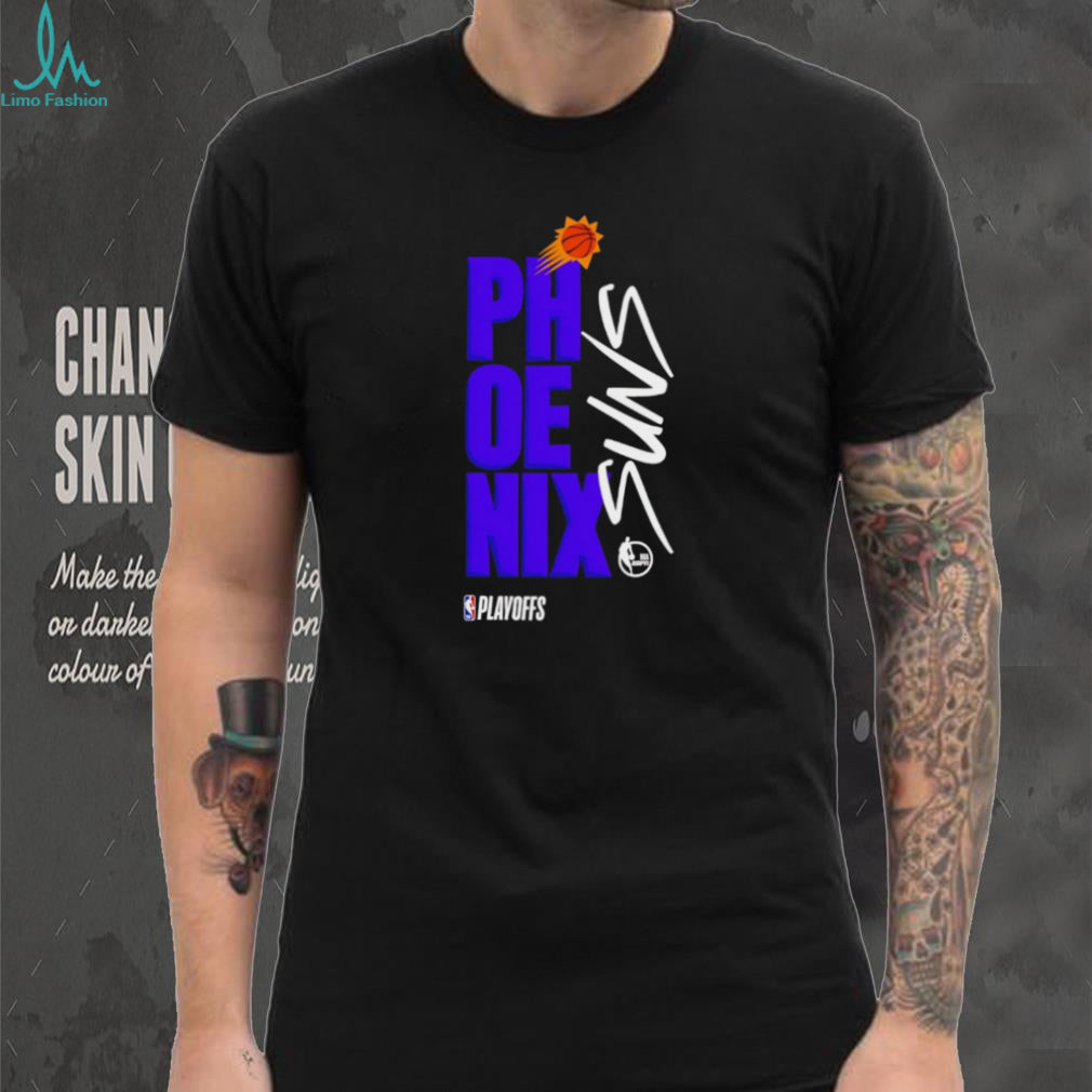 Phoenix Suns NBA Playoffs Vertical Wordmark Basketball T Shirt