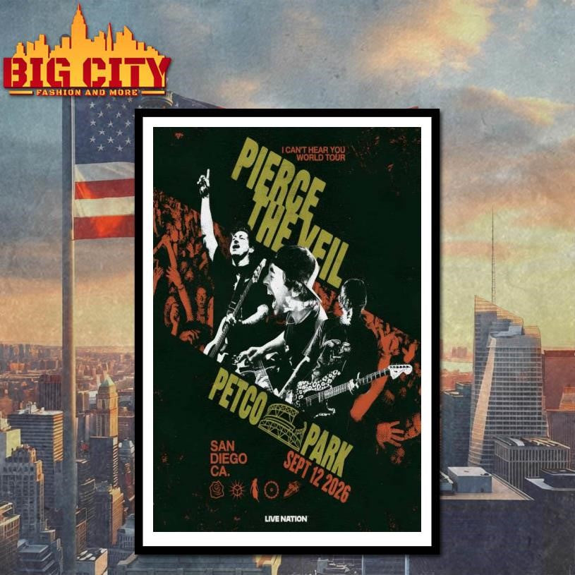 Pierce The Veil Tour San Diego CA On Sept 12 2026 Poster Shirt