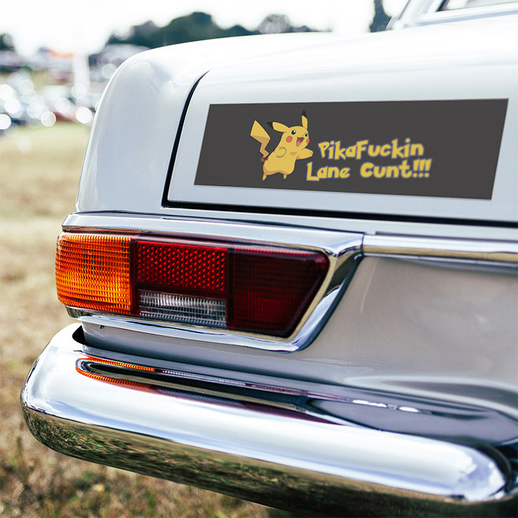 Pikafuckin Lane Cunt Car Magnet