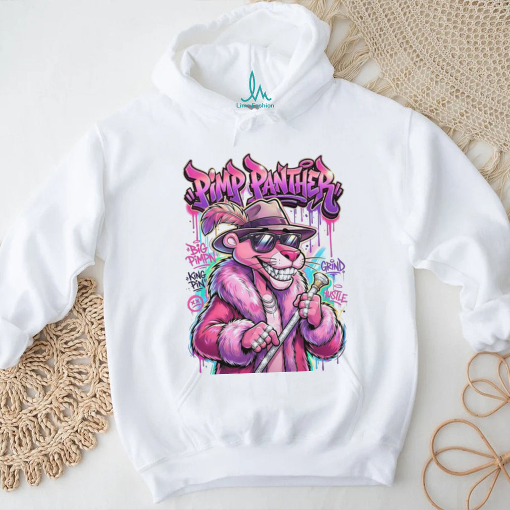 Pimp Panther Street Art Graffiti Style Pink Panther King Pin Tee