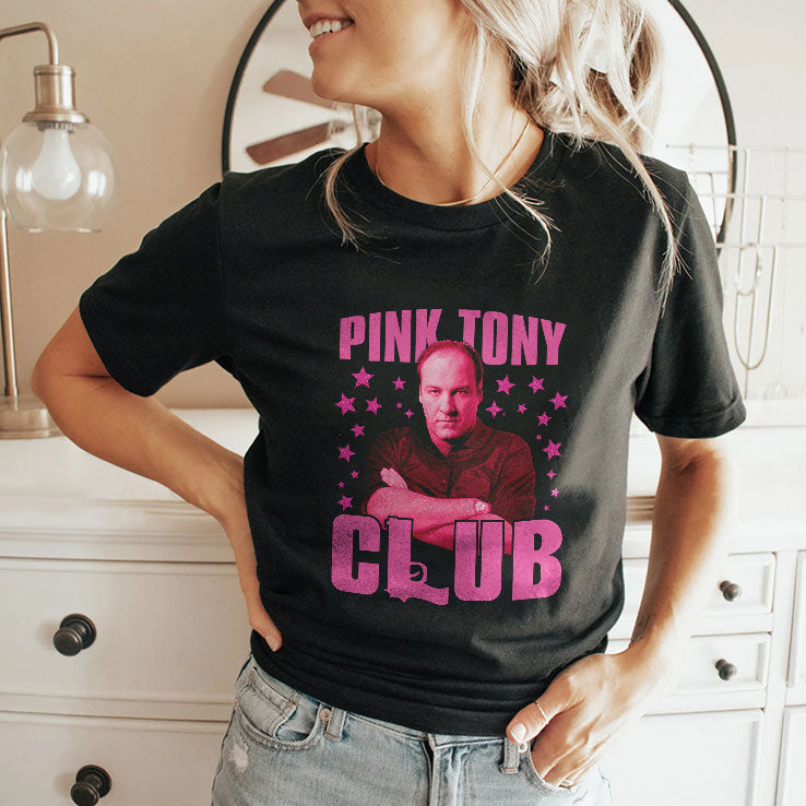 Pink Tony Club Tony Soprano T Shirt