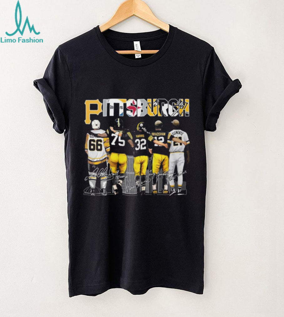 Pittsburgh City Of Champions Legends Lemieux Greene Harris Bradshaw Clemente T Shirt