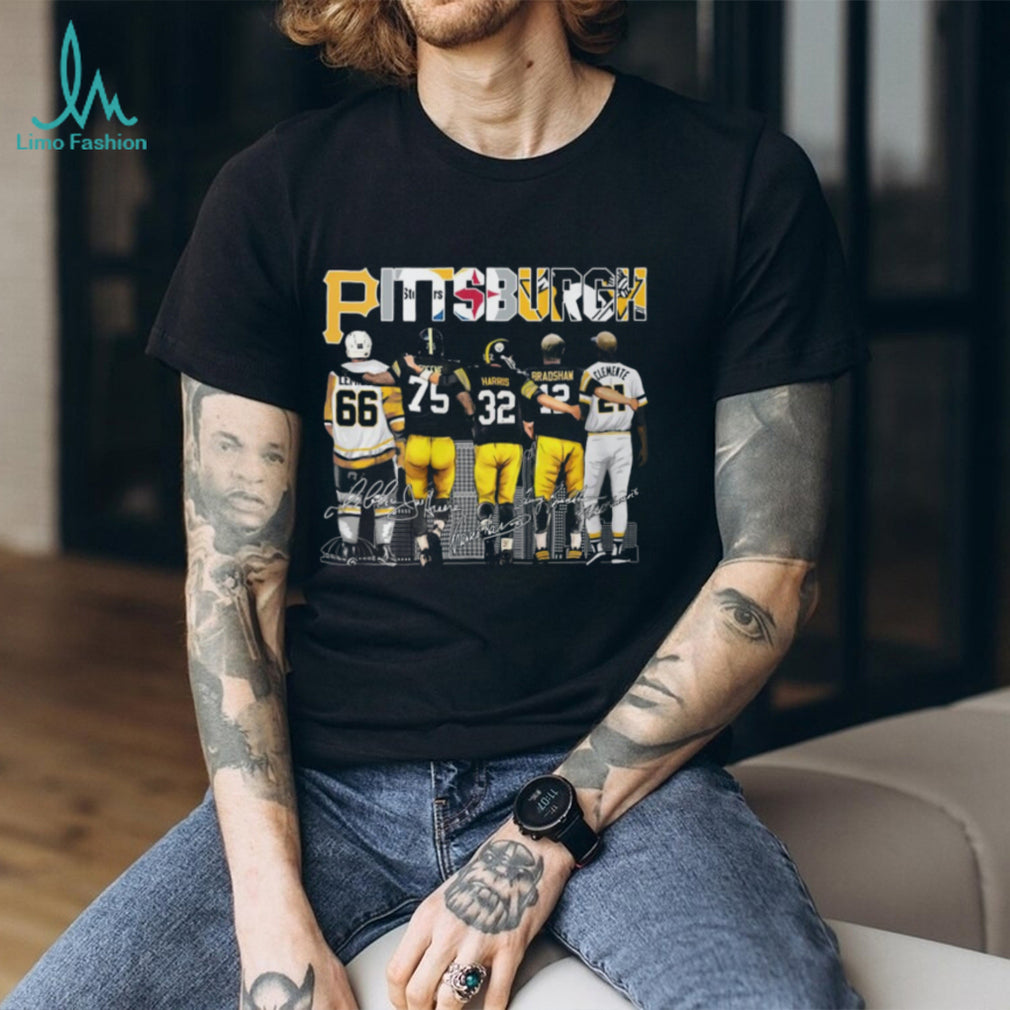 Pittsburgh City Of Champions Legends Lemieux Greene Harris Bradshaw Clemente T Shirt