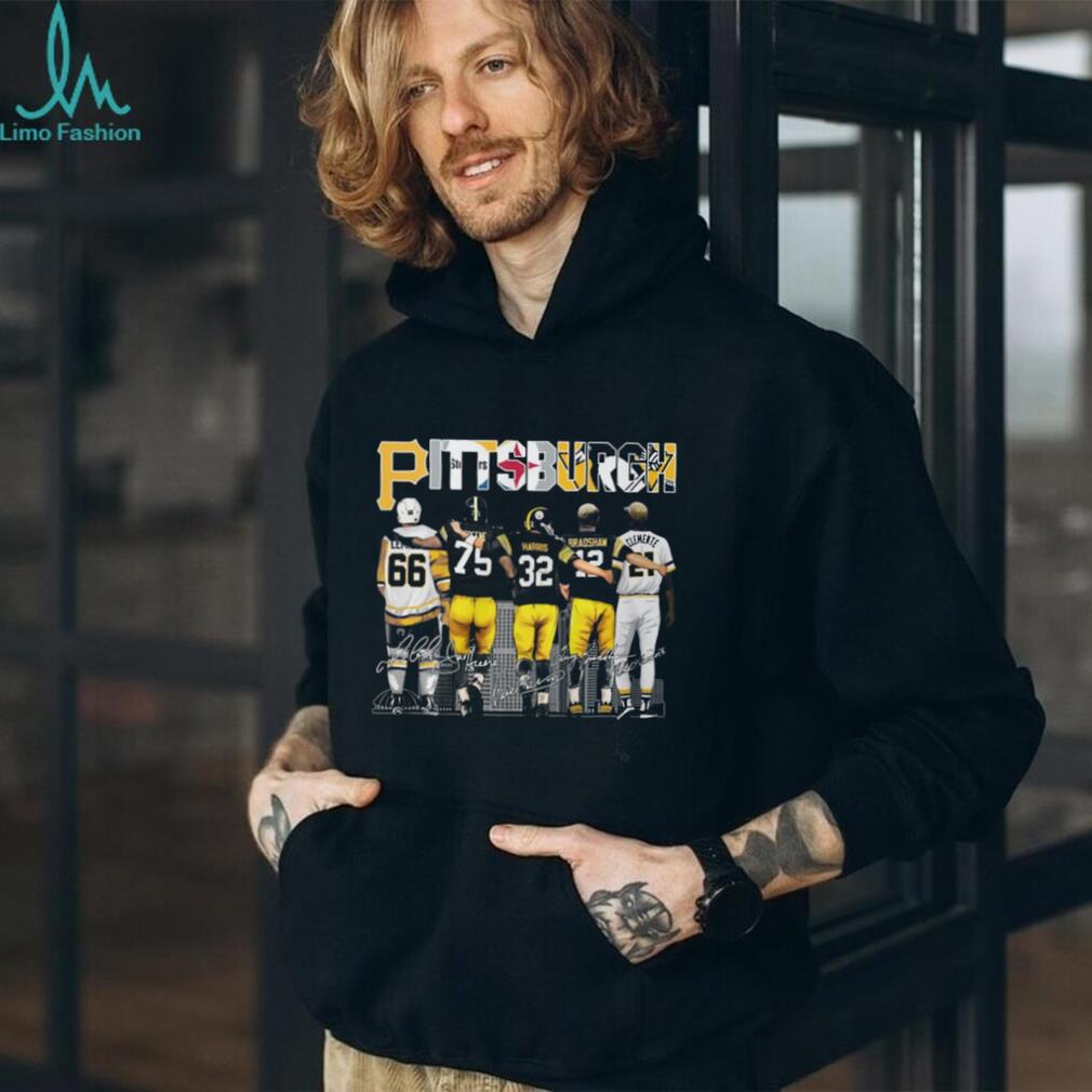 Pittsburgh City Of Champions Legends Lemieux Greene Harris Bradshaw Clemente T Shirt
