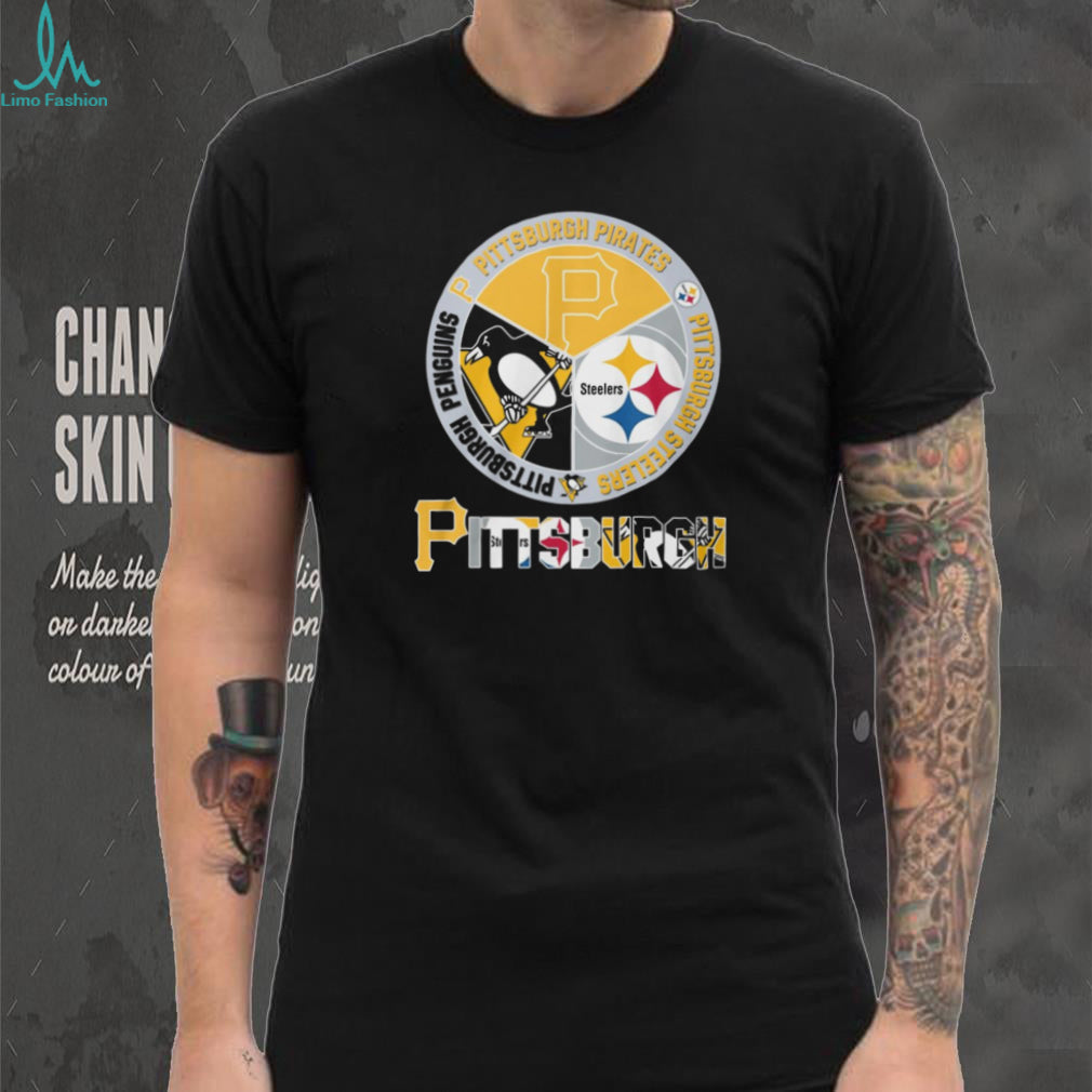 Pittsburgh City of Champions Tri Logo Circle Sports T Shirt