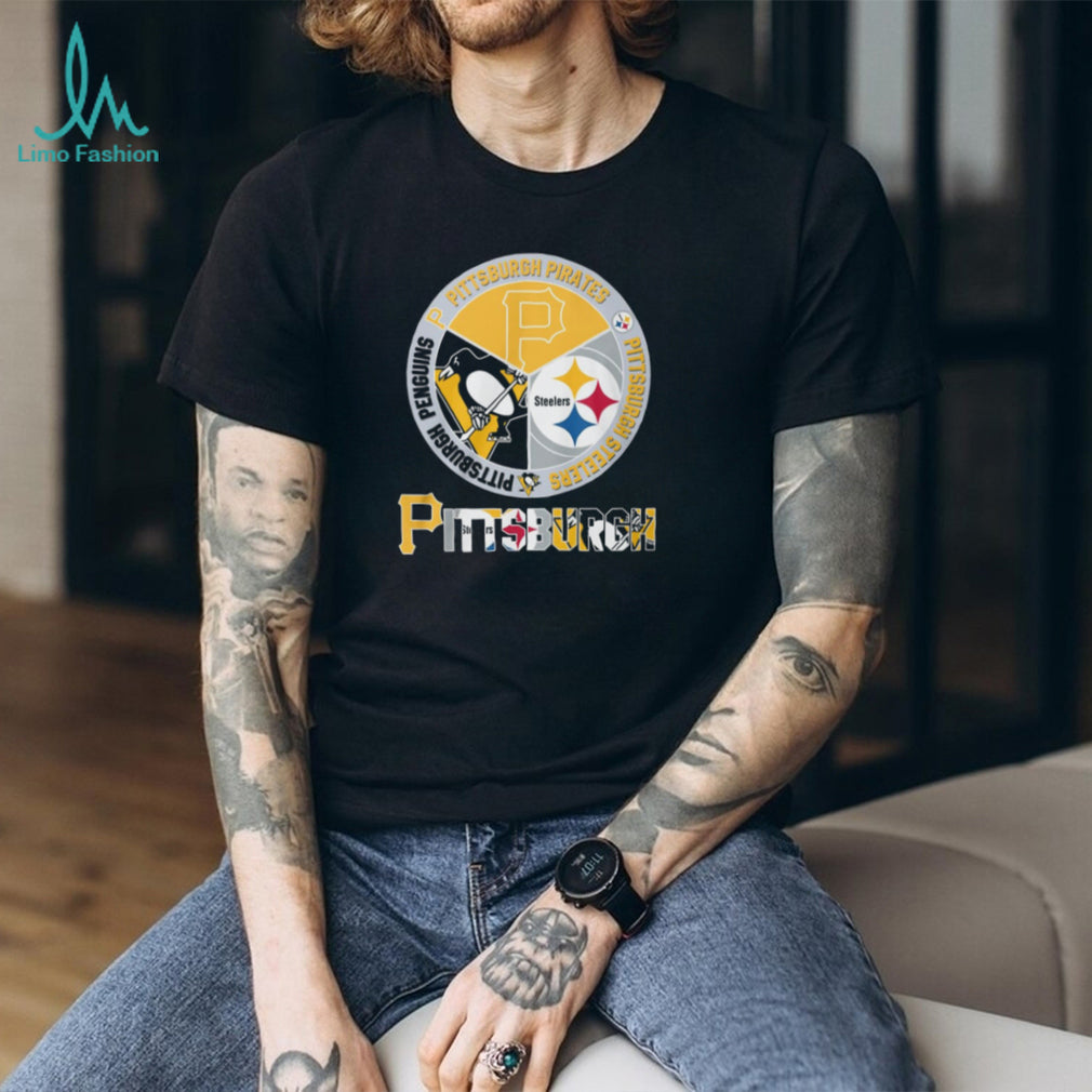 Pittsburgh City of Champions Tri Logo Circle Sports T Shirt