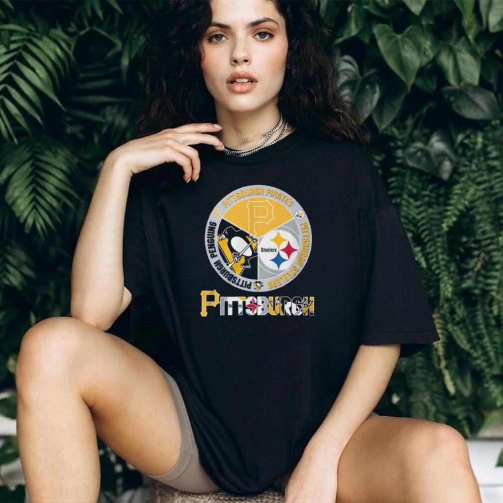 Pittsburgh City of Champions Tri Logo Circle Sports T Shirt