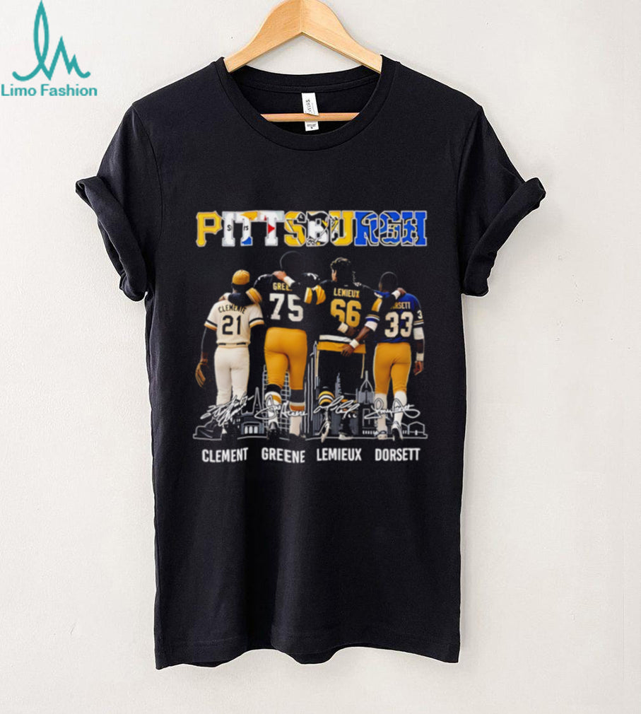Pittsburgh Clement Greene Lemieux Dorsett signature shirt