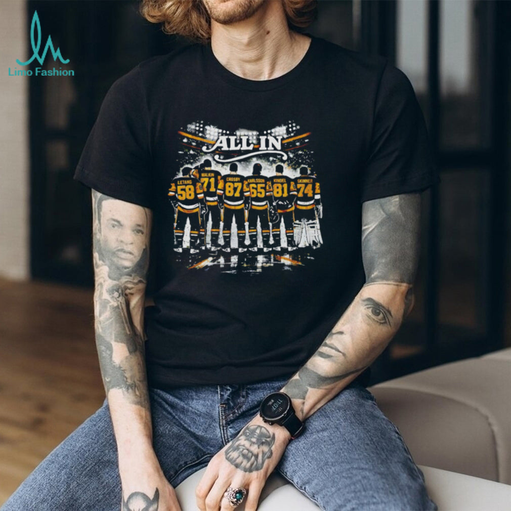 Pittsburgh Hockey All In Player Lineup T Shirt