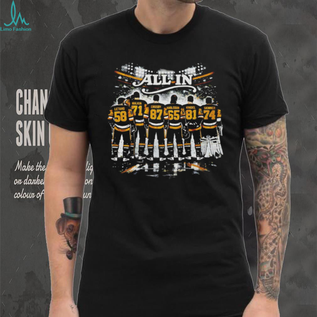 Pittsburgh Hockey All In Player Lineup T Shirt