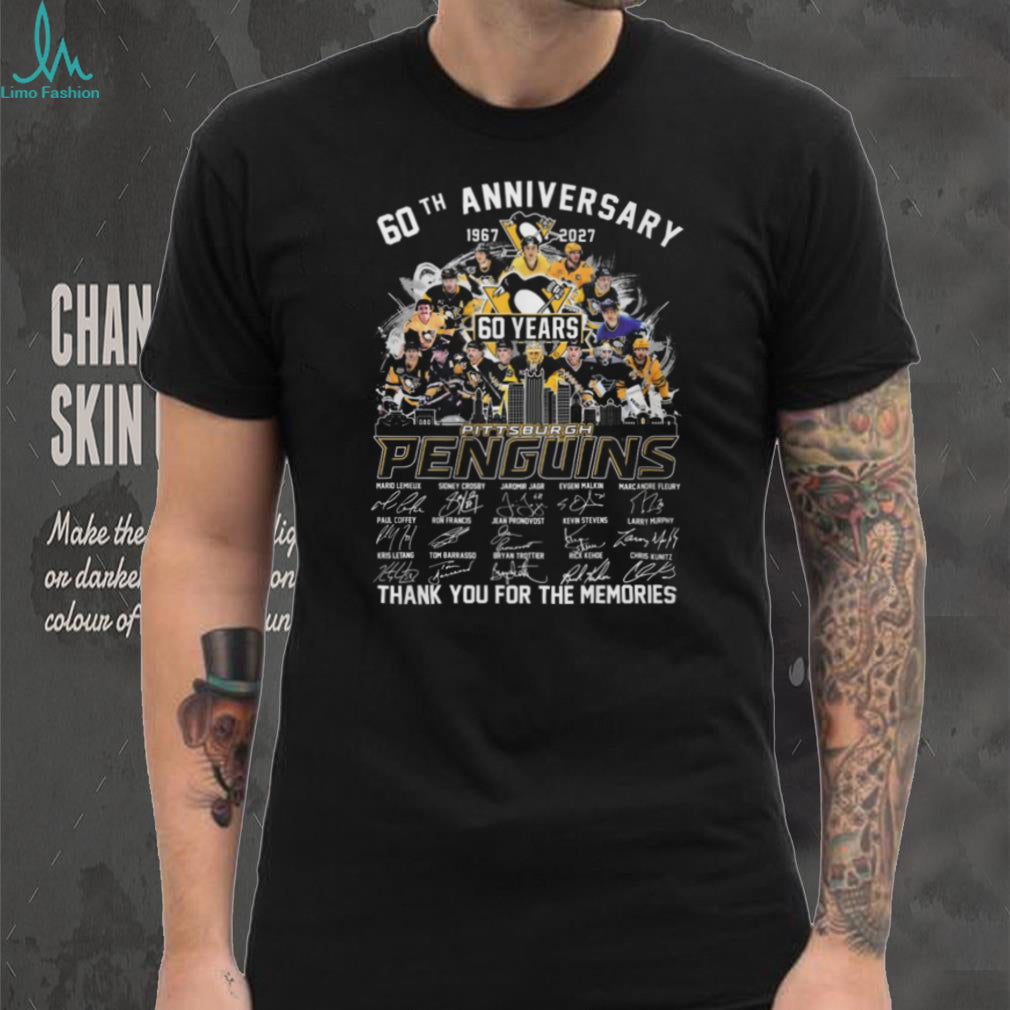Pittsburgh Penguins 60th Anniversary 1967 2027 Signature Memories T Shirt