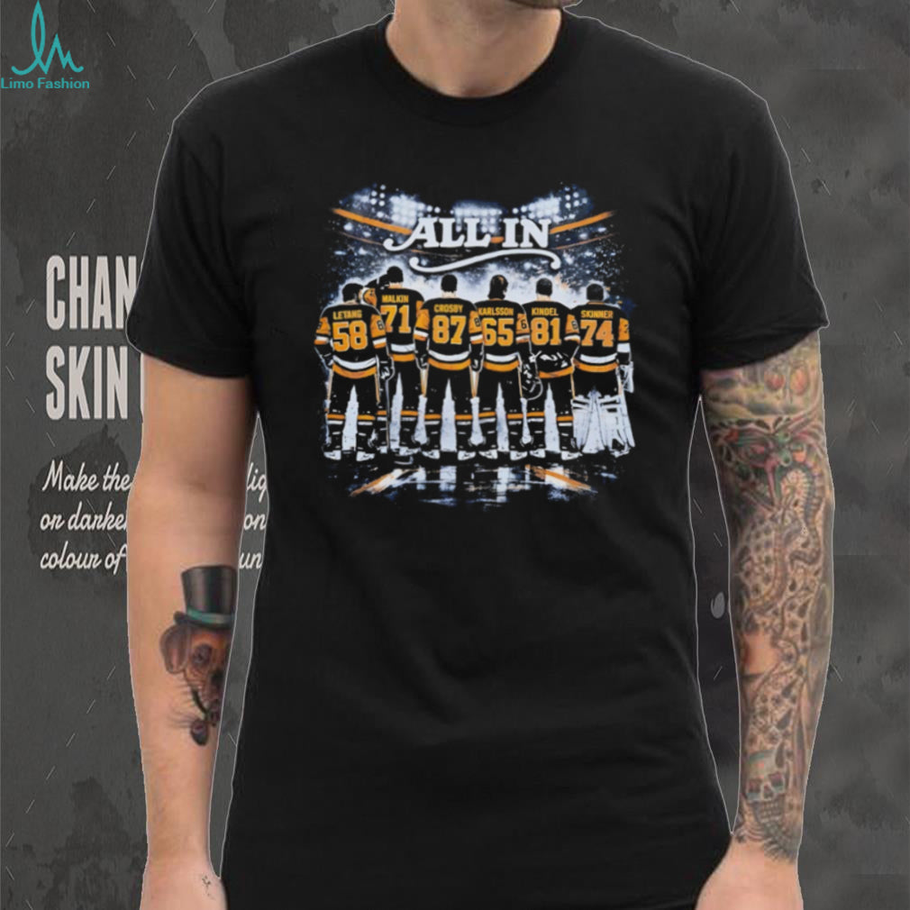 Pittsburgh Penguins All In Hockey Team Players Roster Names Fan T Shirt