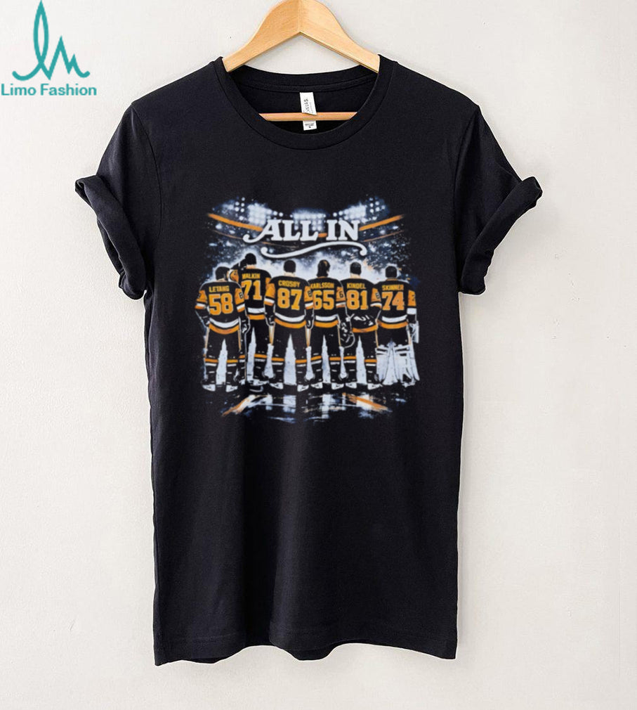 Pittsburgh Penguins All In Hockey Team Players Roster Names Fan T Shirt