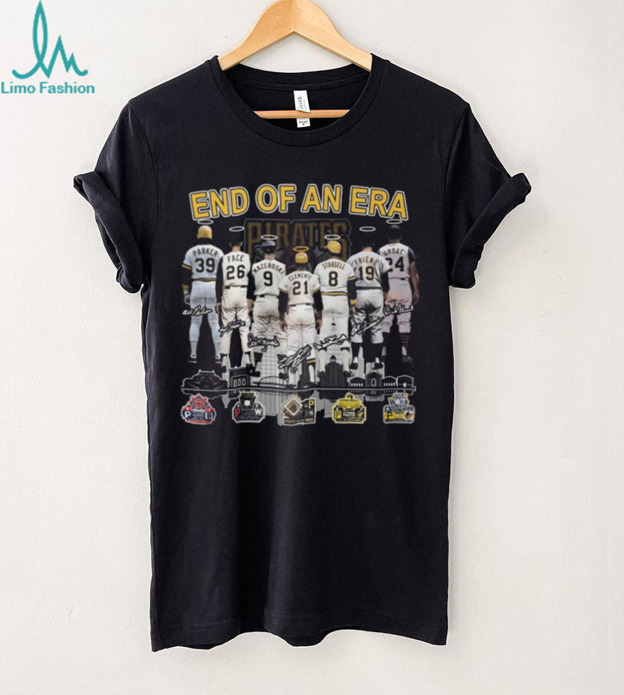 Pittsburgh Pirates End Of An Era Legend Players Signatures Skyline T Shirt