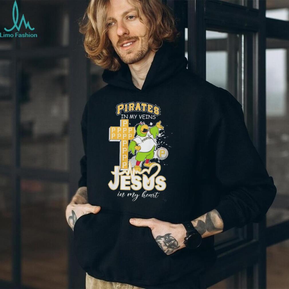 Pittsburgh Pirates In My Veins Jesus In My Heart Baseball T Shirt
