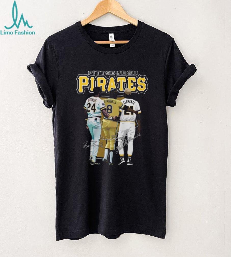 Pittsburgh Pirates Legends Bonds Stargell Clemente Signature T Shirt