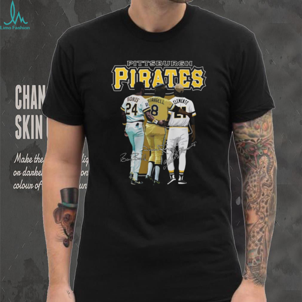 Pittsburgh Pirates Legends Bonds Stargell Clemente Signature T Shirt