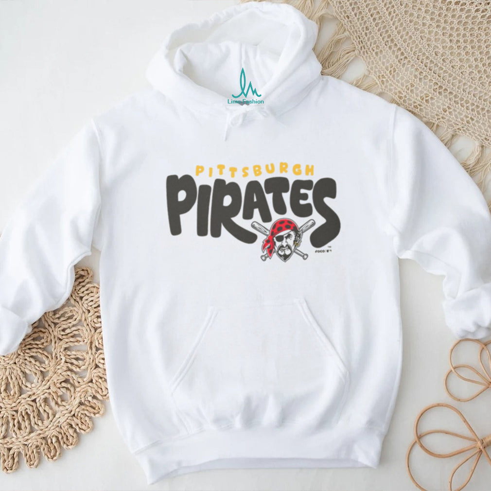 Pittsburgh Pirates Oatmeal Heather Vintage Logo Crewneck T shirt