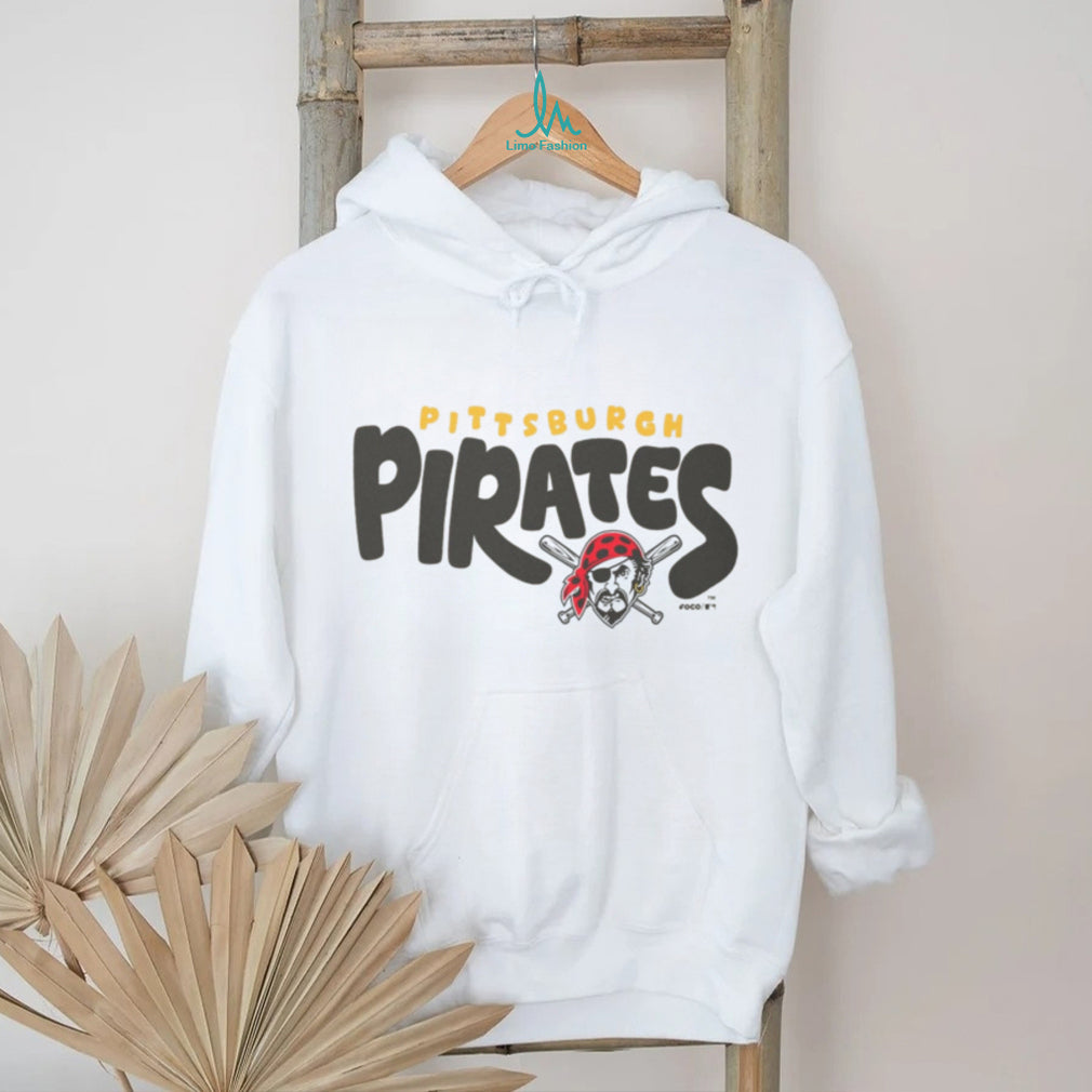 Pittsburgh Pirates Oatmeal Heather Vintage Logo Crewneck T shirt