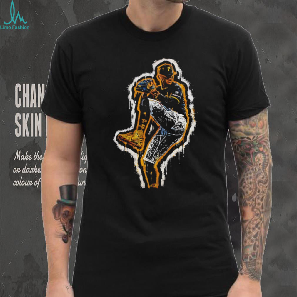 Pittsburgh Pirates Pitcher Splatter Art Baseball Graphic T Shirt