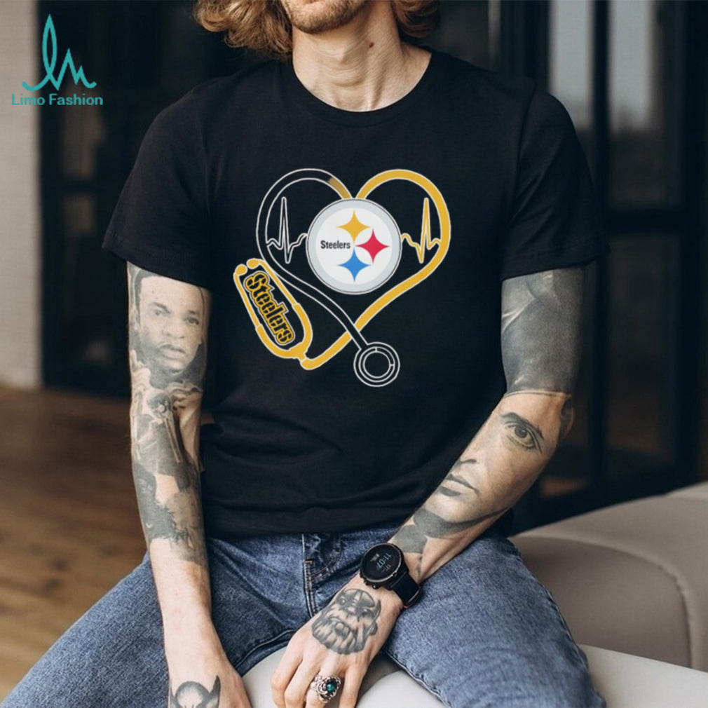 Pittsburgh ST shirtlers Heart Stethoscope Nursing Pride T Shirt