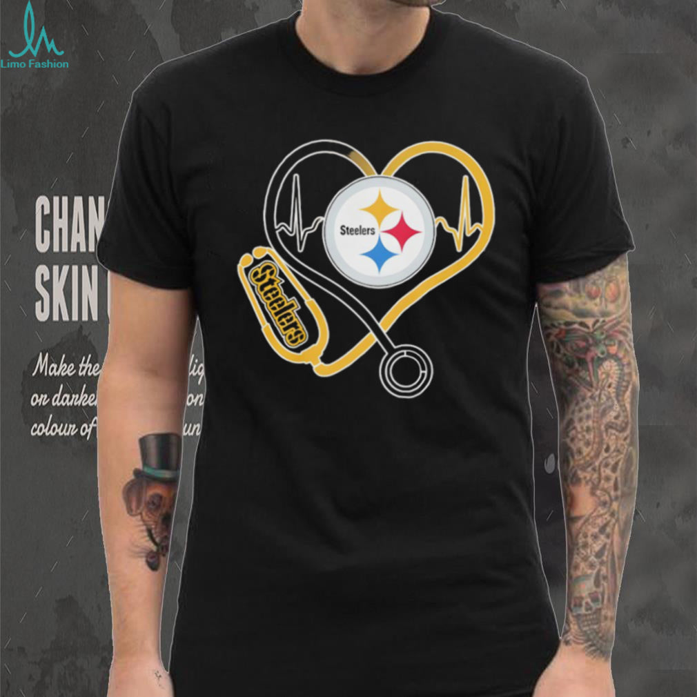Pittsburgh ST shirtlers Heart Stethoscope Nursing Pride T Shirt