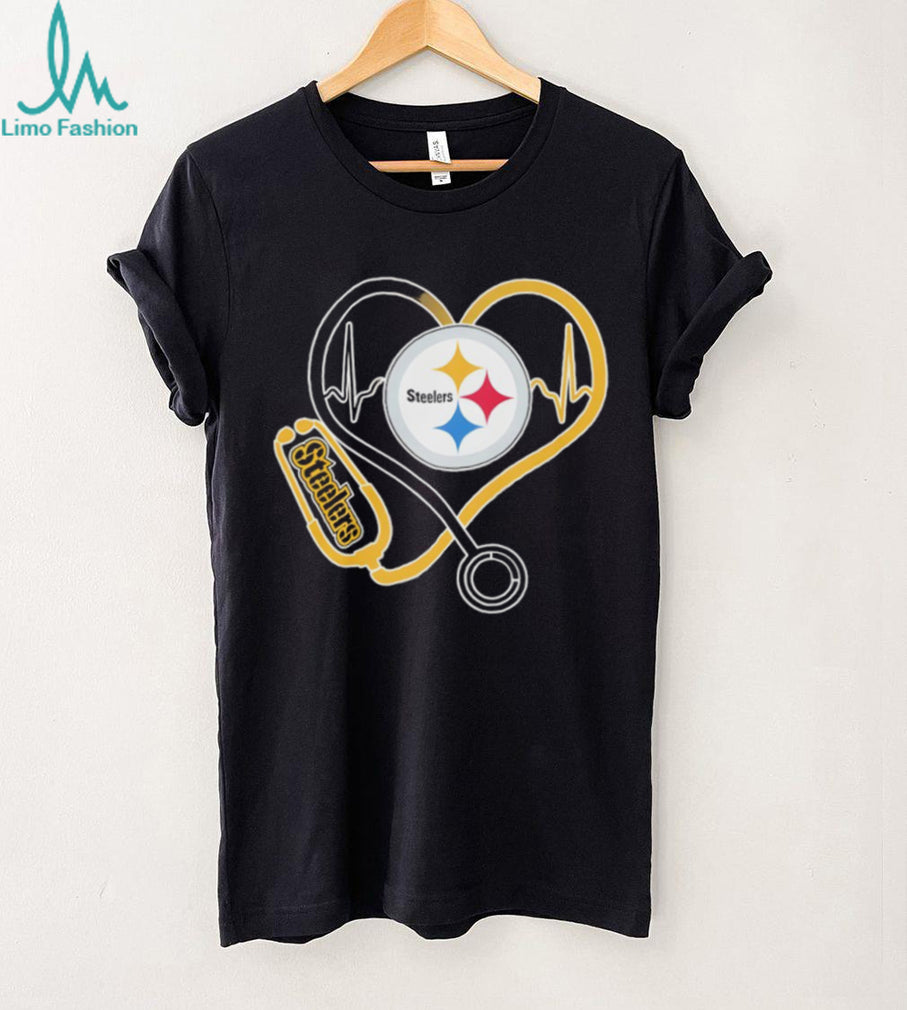 Pittsburgh ST shirtlers Heart Stethoscope Nursing Pride T Shirt