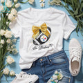 Pittsburgh Slers Gold Bow Coquette Football T Shirt