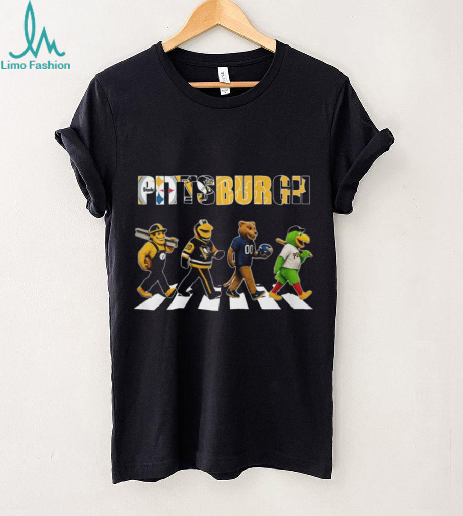 Pittsburgh Sports Mascots Abbey Road Crossing T Shirt